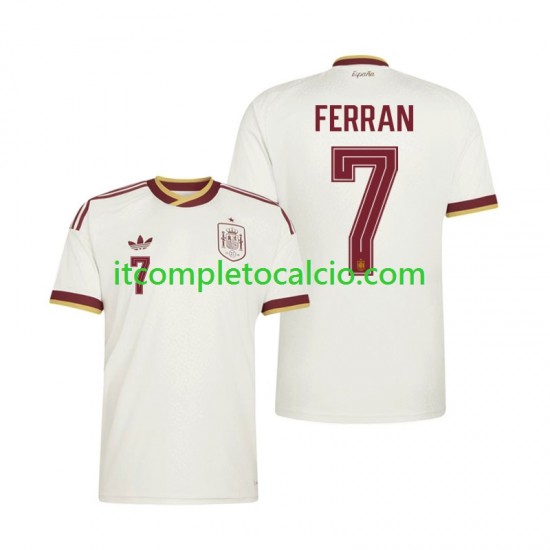 Maglia Spagna Ferran Torres 7 Divisa Away Mondiali 2026 Manica Corta ,Uomo