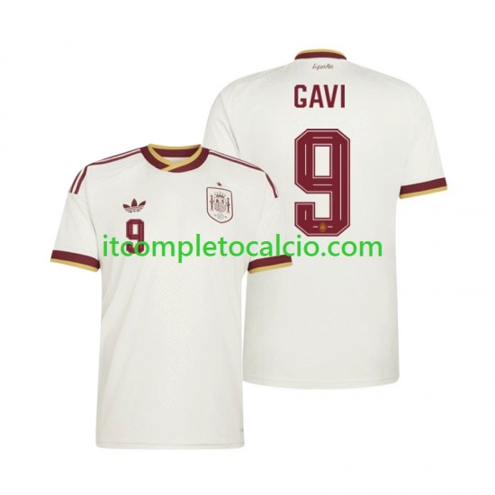 Maglia Spagna Gavi 9 Divisa Away Mondiali 2026 Manica Corta ,Uomo