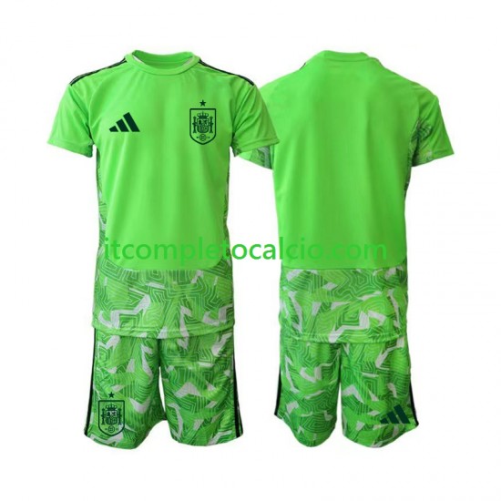 Maglia Spagna 6th Green color Portiere Mondiali 2026 Manica Corta ,Bambino Maglia Spagna 6th Green color Portiere Mondiali 2026 Manica Corta ,Bambino