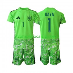 Maglia Spagna David Raya 1 6th Green color Portiere Mondiali 2026 Manica Corta ,Bambino Maglia Spagna David Raya 1 6th Green color Portiere Mondiali 2026 Manica Corta ,Bambino