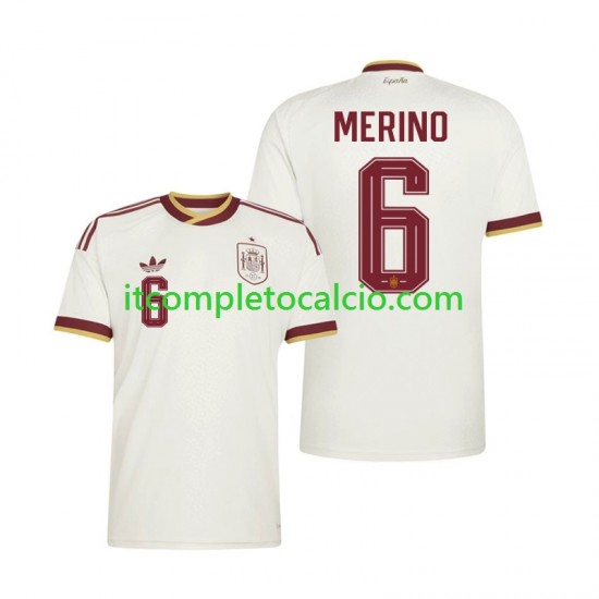 Maglia Spagna Mikel Merino 6 Divisa Away Mondiali 2026 Manica Corta ,Uomo