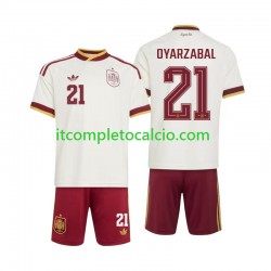 Maglia Spagna Mikel Oyarzabal 21 Divisa Away Mondiali 2026 Manica Corta ,Bambino Maglia Spagna Mikel Oyarzabal 21 Divisa Away Mondiali 2026 Manica Corta ,Bambino