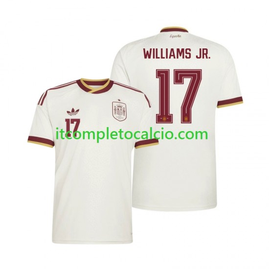 Maglia Spagna Nico Williams 17 Divisa Away Mondiali 2026 Manica Corta ,Uomo