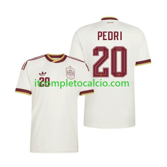 Maglia Spagna Pedri 20 Divisa Away Mondiali 2026 Manica Corta ,Uomo