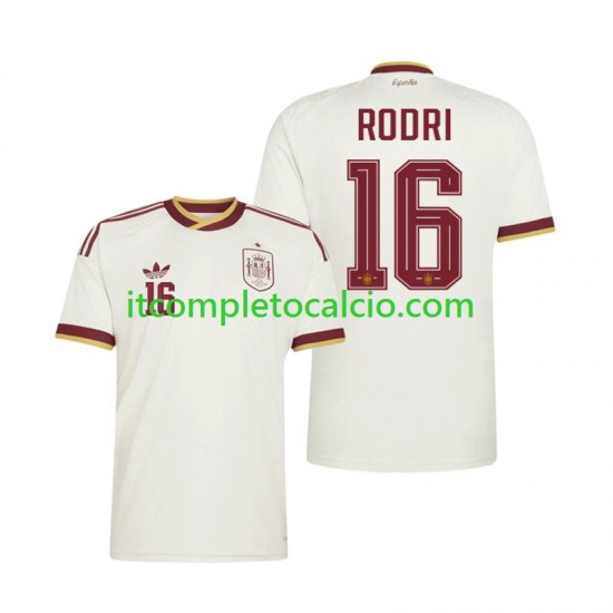 Maglia Spagna Rodri 16 Divisa Away Mondiali 2026 Manica Corta ,Uomo