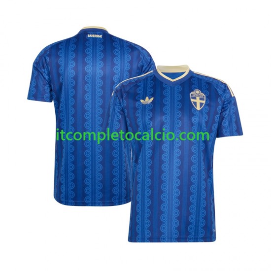 Maglia Svezia Divisa Away Mondiali 2026 Manica Corta ,Uomo