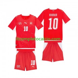 Maglia Svizzera Granit Xhaka 10 Divisa Home Mondiali 2026 Manica Corta ,Bambino Maglia Svizzera Granit Xhaka 10 Divisa Home Mondiali 2026 Manica Corta ,Bambino