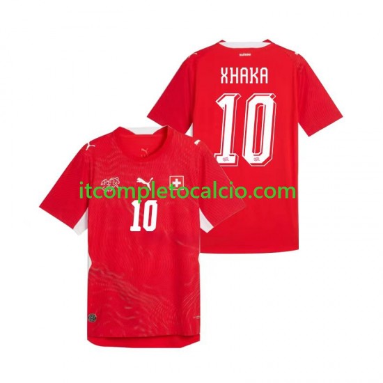 Maglia Svizzera Granit Xhaka 10 Divisa Home Mondiali 2026 Manica Corta ,Uomo