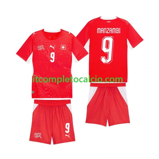 Maglia Svizzera Johan Manzambi 9 Divisa Home Mondiali 2026 Manica Corta ,Bambino Maglia Svizzera Johan Manzambi 9 Divisa Home Mondiali 2026 Manica Corta ,Bambino