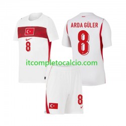 Maglia Turchia Arda Guler 8 Divisa Away Mondiali 2026 Manica Corta ,Bambino Maglia Turchia Arda Guler 8 Divisa Away Mondiali 2026 Manica Corta ,Bambino