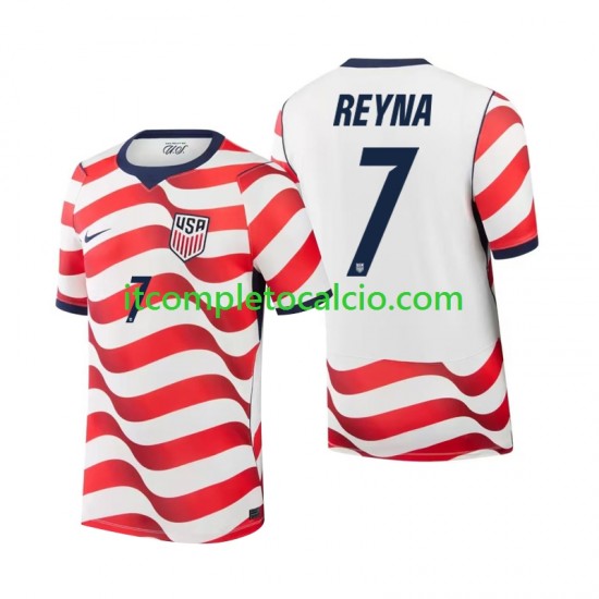 Maglia Stati Uniti Giovanni Reyna 7 Divisa Home Mondiali 2026 Manica Corta ,Uomo Maglia Stati Uniti Giovanni Reyna 7 Divisa Home Mondiali 2026 Manica Corta ,Uomo