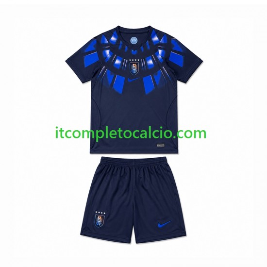 Maglia Uruguay Divisa Away Mondiali 2026 Manica Corta ,Bambino