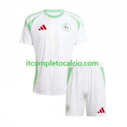 Maglia Algeria Divisa Home 2024-2025 Manica Corta ,Bambino