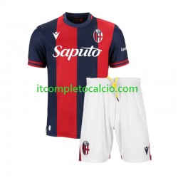 Maglia Bologna Divisa Home 2024-2025 Manica Corta ,Bambino
