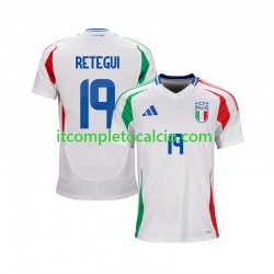 Maglia Italia Mateo Retegui 19 Divisa Away 2024 Manica Corta ,Uomo