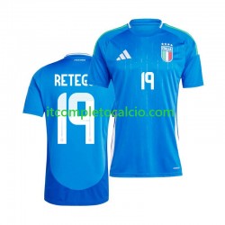 Maglia Italia Mateo Retegui 19 Divisa Home 2024 Manica Corta ,Uomo