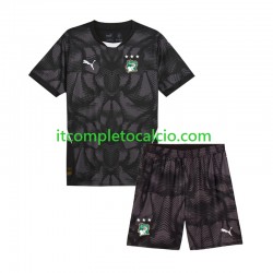 Maglia Costa d'Avorio Portiere Divisa Home 2025 Manica Corta ,Bambino