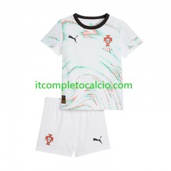 Maglia Portogallo Divisa Away 2025 Manica Corta ,Bambino