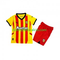 Maglia RC Lens Divisa Home 2024-2025 Manica Corta ,Bambino