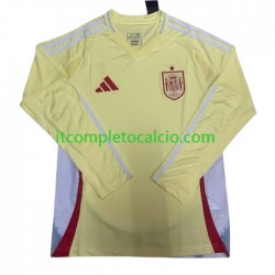 Maglia Spagna Divisa Away Euro 2024 Manica Lunga ,Uomo