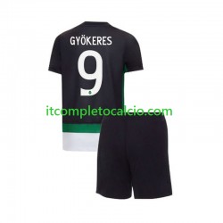 Maglia Sporting CP Gyokeres 9 Divisa Home 2024-2025 Manica Corta ,Bambino