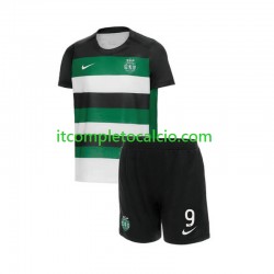 Maglia Sporting CP Gyokeres 9 Divisa Home 2024-2025 Manica Corta ,Bambino