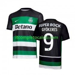 Maglia Sporting CP Gyokeres 9 Divisa Home 2024-2025 Manica Corta ,Uomo