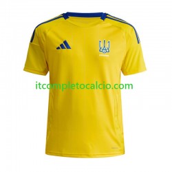 Maglia Ucraina Divisa Home 2024 Manica Corta ,Uomo