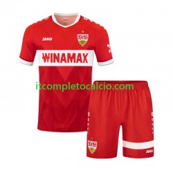 Maglia VfB Stuttgart Divisa Away 2024-2025 Manica Corta ,Bambino