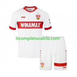 Maglia VfB Stuttgart Divisa Home 2024-2025 Manica Corta ,Bambino