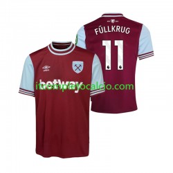 Maglia West Ham United FULLKRUG 11 Divisa Home 2024-2025 Manica Corta ,Uomo