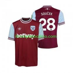 Maglia West Ham United SOUCEK 28 Divisa Home 2024-2025 Manica Corta ,Uomo