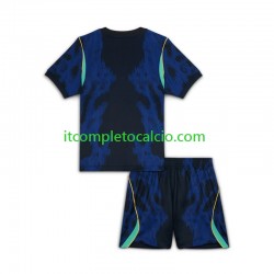 Maglia Brasile Divisa Away Mondiali 2026 Manica Corta ,Bambino