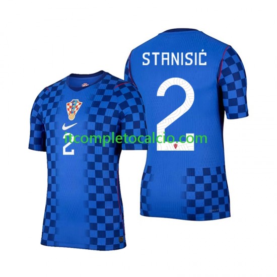 Maglia Croazia Josip Stanisic 2 Divisa Away Mondiali 2026 Manica Corta ,Uomo