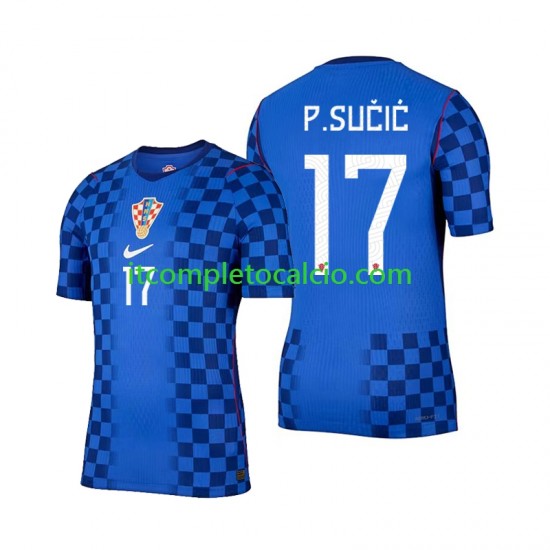 Maglia Croazia Petar Sucic 17 Divisa Away Mondiali 2026 Manica Corta ,Uomo