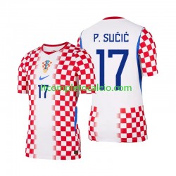 Maglia Croazia Petar Sucic 17 Divisa Home Mondiali 2026 Manica Corta ,Uomo