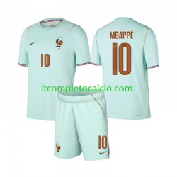 Maglia Francia Mbappé Kylian 10 Divisa Away Mondiali 2026 Manica Corta ,Bambino