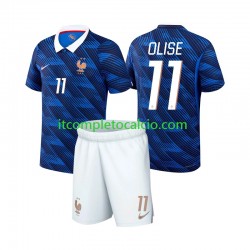Maglia Francia Michael Olise 11 Divisa Home Mondiali 2026 Manica Corta ,Bambino