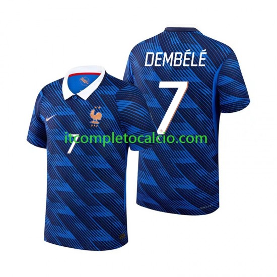 Maglia Francia Ousmane Dembele 7 Divisa Home Mondiali 2026 Manica Corta ,Uomo