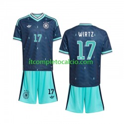 Maglia Germania Florian Wirtz 17 Divisa Away Mondiali 2026 Manica Corta ,Bambino
