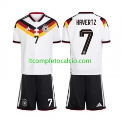 Maglia Germania Kai Havertz 7 Divisa Home Mondiali 2026 Manica Corta ,Bambino