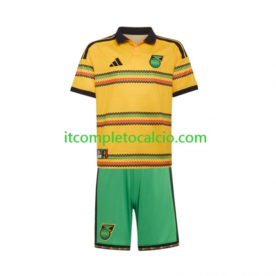 Maglia Giamaica Divisa Home Mondiali 2026 Manica Corta ,Bambino