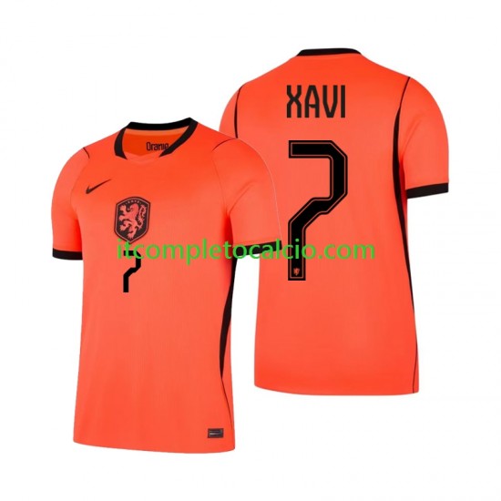 Maglia Paesi Bassi Xavi Simons 7 Divisa Home Mondiali 2026 Manica Corta ,Uomo