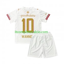 Maglia PSV Eindhoven Paul Wanner 10 Efteling Quarto Divisa 2025-2026 Manica Corta ,Bambino