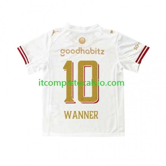 Maglia PSV Eindhoven Paul Wanner 10 Efteling Quarto Divisa 2025-2026 Manica Corta ,Uomo
