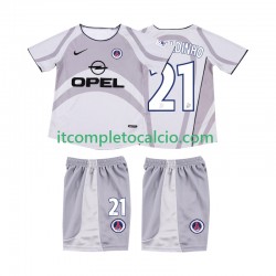 Maglia AC Milan RONALDINHO 21 2001 Retro Divisa Away 2002 Manica Corta ,Bambino