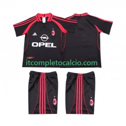 Maglia AC Milan 2000 2001 Retro Terza Divisa Manica Corta ,Bambino