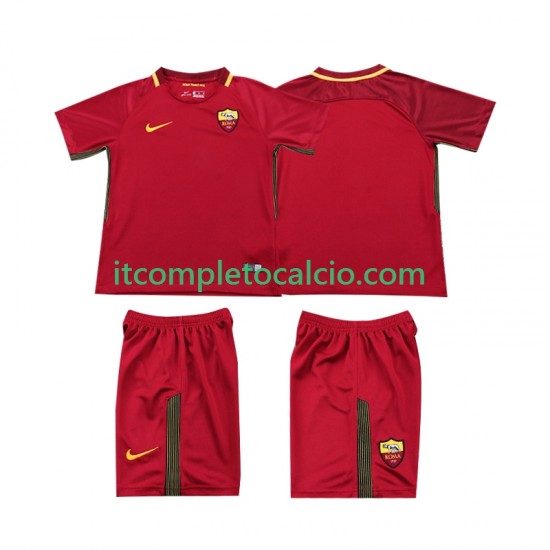 Maglia AS Roma 2017-2018 Retro Divisa Home Manica Corta ,Bambino