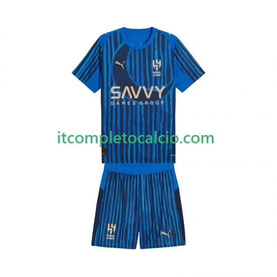 Maglia Al Hilal CWC Divisa Home 2025-2026 Manica Corta ,Bambino
