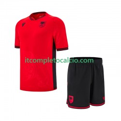 Maglia Albania Divisa Home 2025-2026 Manica Corta ,Bambino